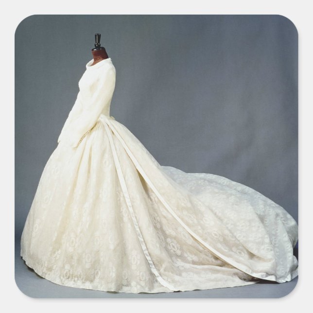 Wedding dress of Katharine Worsley Square Sticker (Front)