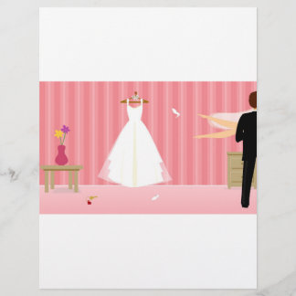 wedding dress pink stripe