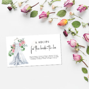 Wedding dress - Recipe for the bride-to-be Enclosure Card