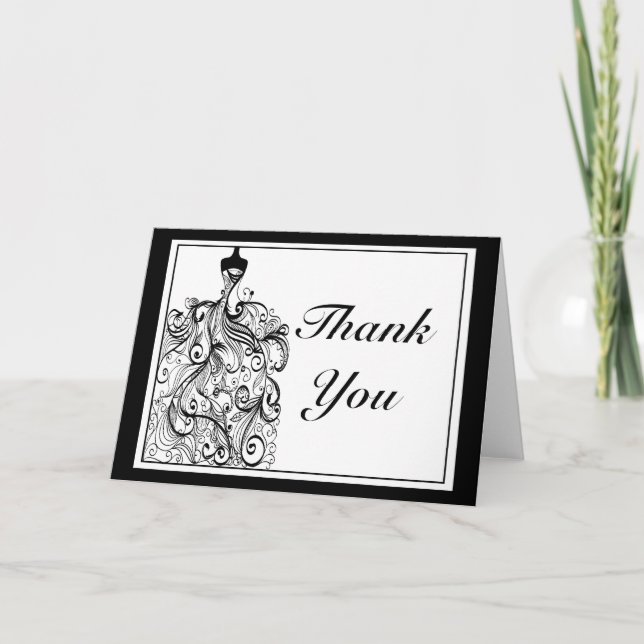 Wedding Dress Thank You Card (Front)