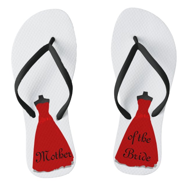 Wedding Dress Theme Mother of the Bride Flip Flops (Footbed)