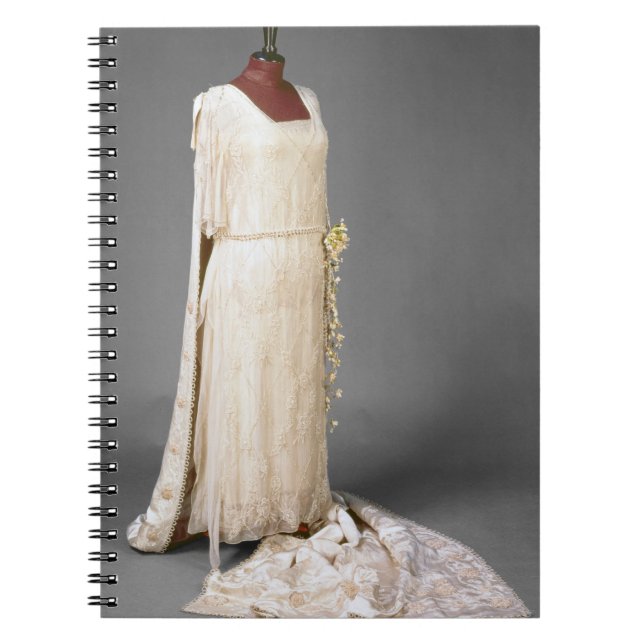 Wedding dress worn by Mary, Princess Royal, 1922 Notebook (Front)