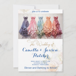 Wedding Dresses fashion style Invitation