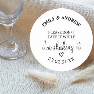 Wedding Drink Cover Please Don't Take It While I'm Round Paper Coaster