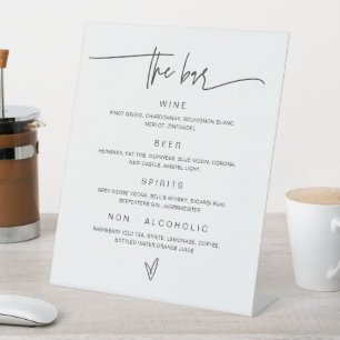 Wedding Drink Menu Bar Sign Reception Table G400
