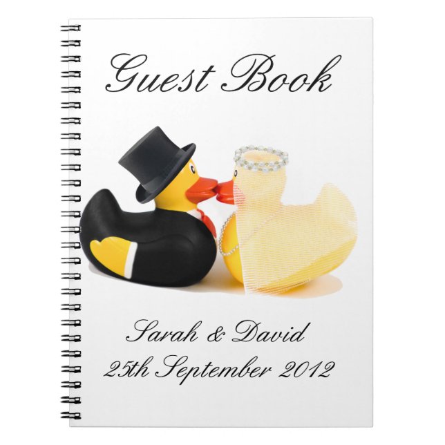 Wedding ducks 2 ... notebook guest book (Front)