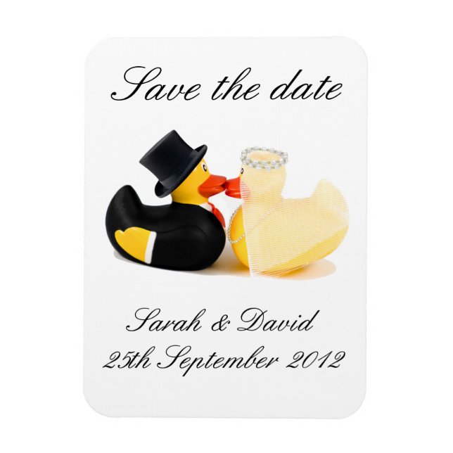 Wedding ducks 2 ...  save the date magnet (Vertical)