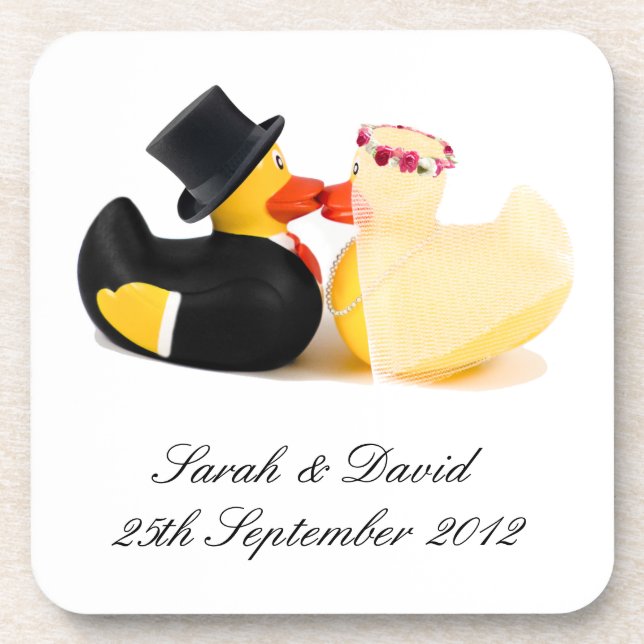 Wedding ducks 4 ...  coasters (Front)