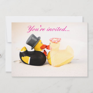 Wedding ducks beach wedding - Invitation