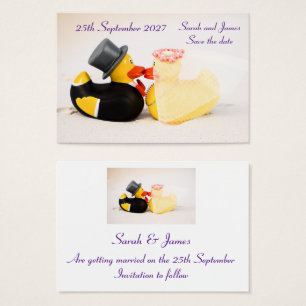 Wedding ducks beach wedding - Save the date