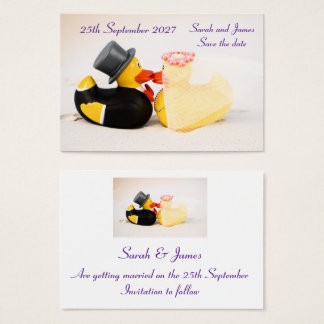 Wedding ducks beach wedding - Save the date