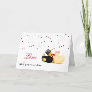 Wedding ducks card