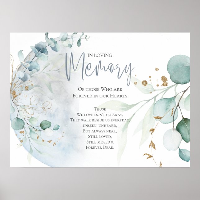 Wedding | Dusty Blue Over the Moon in Love Poster (Front)
