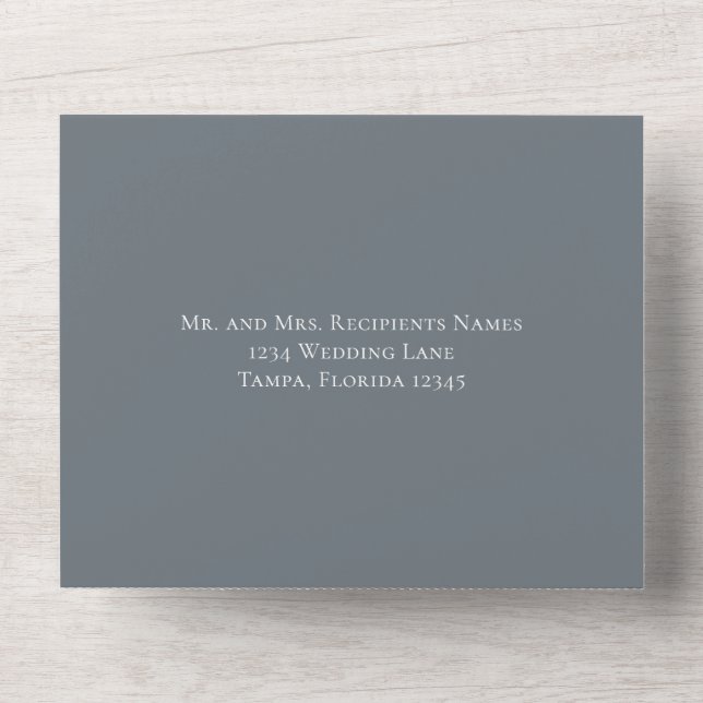 Wedding Dusty Blue Template Guest Recipients Names (Front)