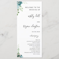Wedding Dusty Bule Floral Program
