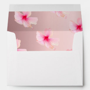 Wedding dusty rose metallic pink florals envelope