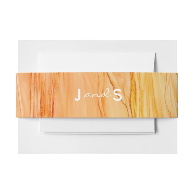 Wedding Elegant Bouquet Invitation Belly Band (Front Example)