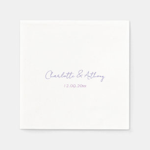 Wedding Elegant Calligraphy Creative Names & Date Napkin