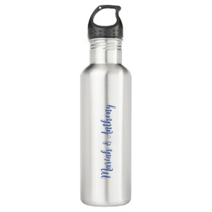 Wedding Elegant Creative Classical Blue White 710 Ml Water Bottle