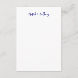 Wedding Elegant Creative Classical Blue White Card