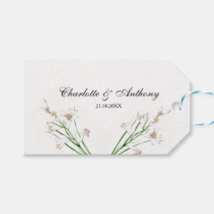 Wedding Elegant Creative Floral White Chic Gift Tags