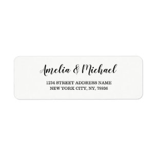 Wedding Elegant Custom Return Address Label