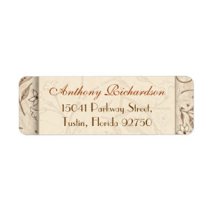 wedding elegant floral address labels