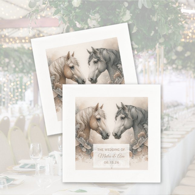 Wedding Elegant Horses Napkin (Wedding Elegant Horses Napkins)
