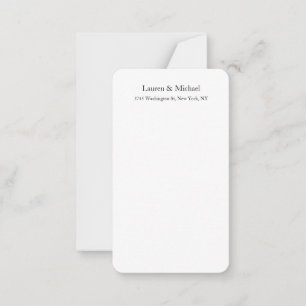 Wedding Elegant Minimalist Classical Black White Card
