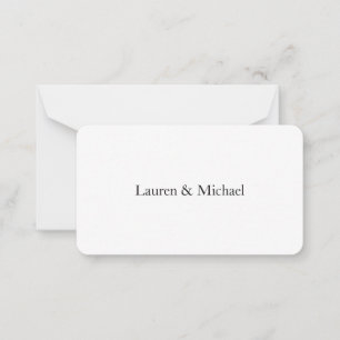 Wedding Elegant Minimalist Classical Black White Card