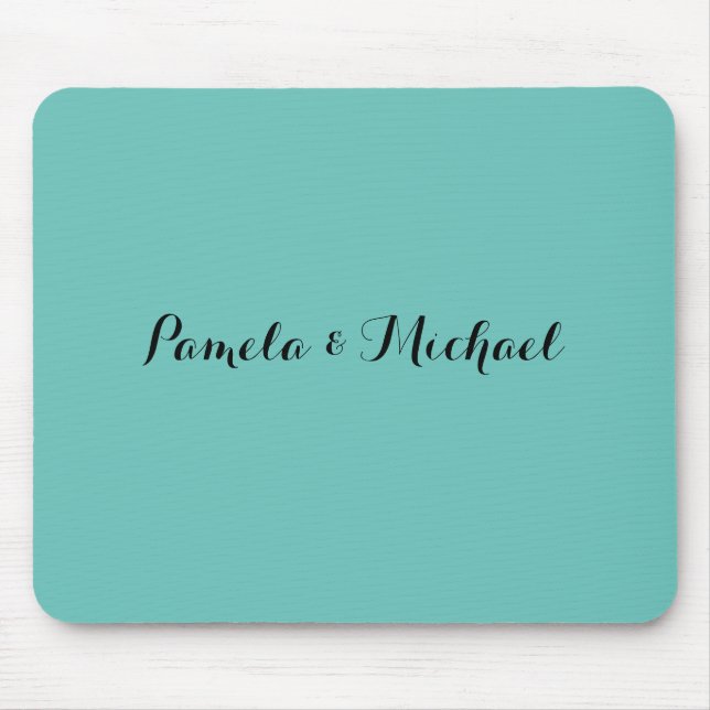Wedding Elegant Minimalist Classical Blue Mouse Mat (Front)