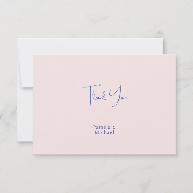 Wedding Elegant Minimalist Classical Thank You Card (Front)