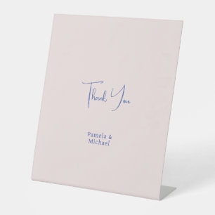 Wedding Elegant Minimalist Classical Thank You Pedestal Sign