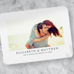 Wedding | Elegant Modern Custom Photo Magnet<br><div class="desc">This design is a simple,  elegant,  modern template. Add  custom photos</div>