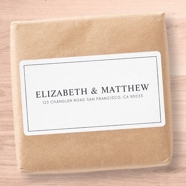 Wedding | Elegant Modern Custom Return Address (Creator Uploaded)