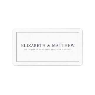Wedding | Elegant Modern Custom Return Address Label
