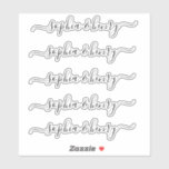 Wedding Elegant Modern Script Couple Names<br><div class="desc">These elegant modern script name stickers are perfect for any couple or newlyweds to use at their wedding!</div>