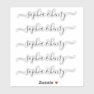 Wedding Elegant Modern Script Couple Names