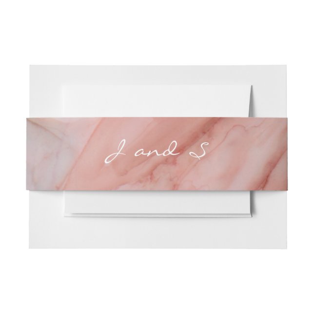 Wedding Elegant Pink Lavender Invitation Belly Band (Front Example)