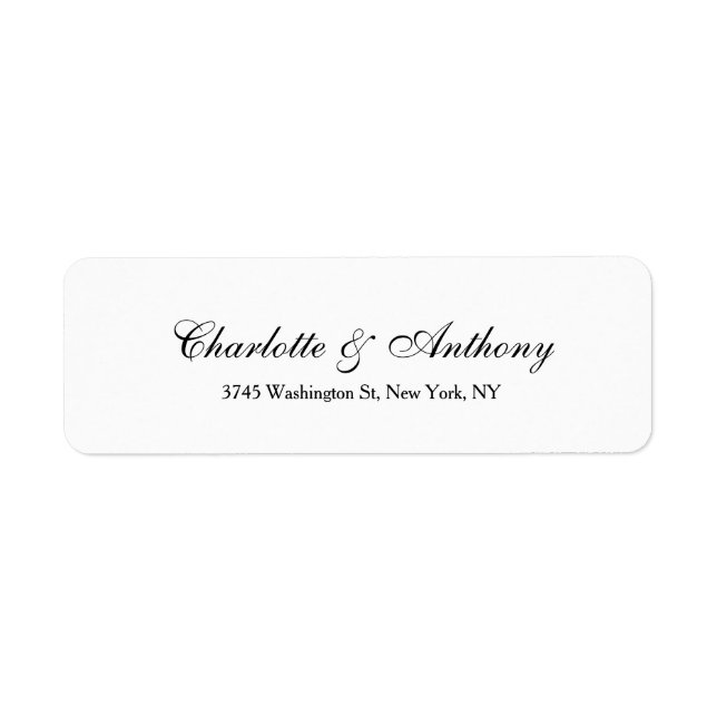 Wedding Elegant Script Creative Black White (Front)
