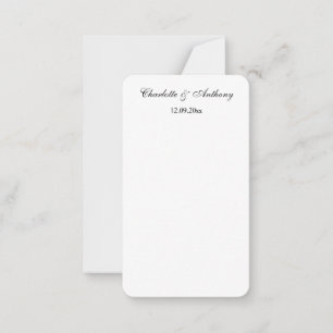 Wedding Elegant Script Creative Black White Card