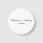 Wedding Elegant Script Creative Black White Magnet<br><div class="desc">This template can be customised to meet all professional occupations.</div>