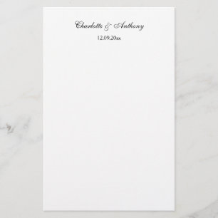 Wedding Elegant Script Creative Black White Stationery