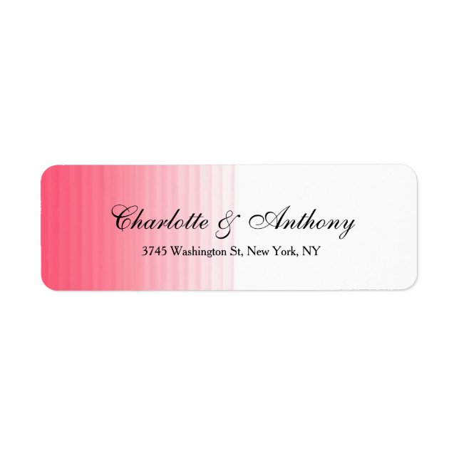 Wedding Elegant Script Creative Pink White (Front)