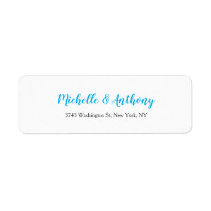 Wedding Elegant Script Creative Sky Blue White