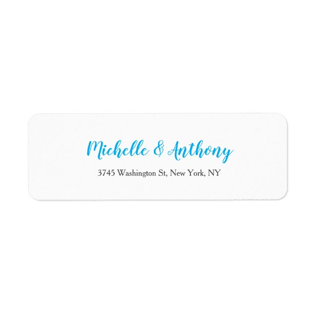 Wedding Elegant Script Creative Sky Blue White (Front)