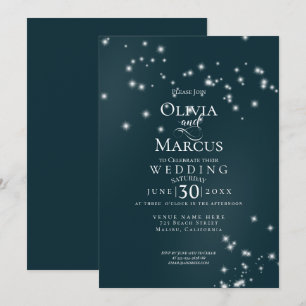 Wedding   Elegant Seaside Driftwood Tulle Arbor Invitation