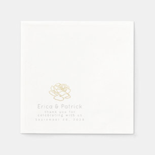 Wedding Elegantly Printed White Napkin