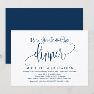 Wedding Elopement, an After The wedding Dinner Inv Invitation