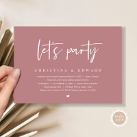 Wedding Elopement Dinner and Dancing, Let's party